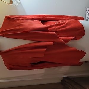 Women's red peplum style blazaar  size large new